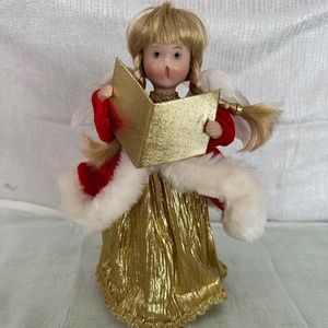 Vintage Angel, Tree Topper, Angel with braids.